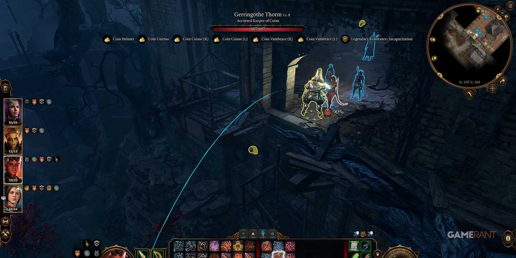 Preparing to shove the toll collector in Baldur's Gate 3