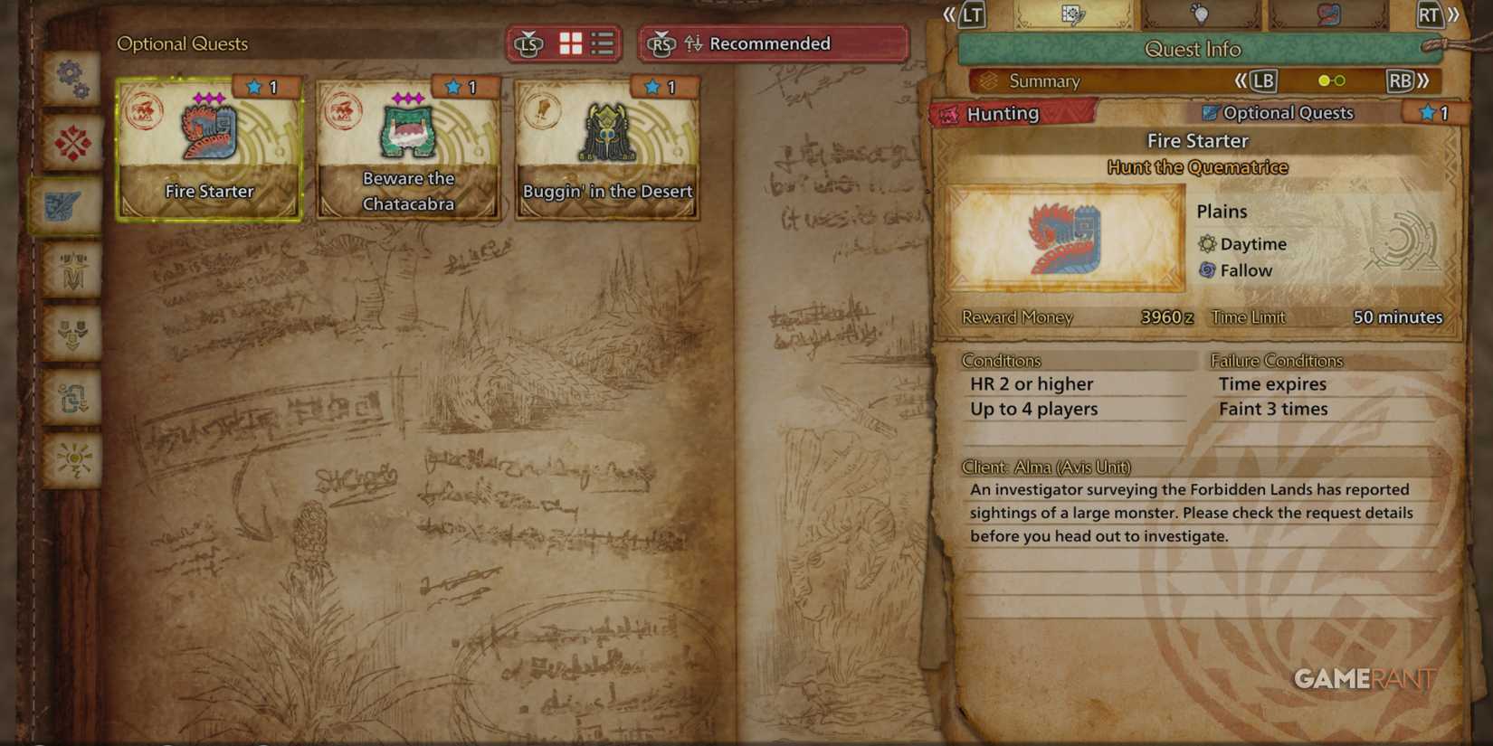 Complete optional quests in Monster Hunter Wilds to train and master combat before tougher hunts