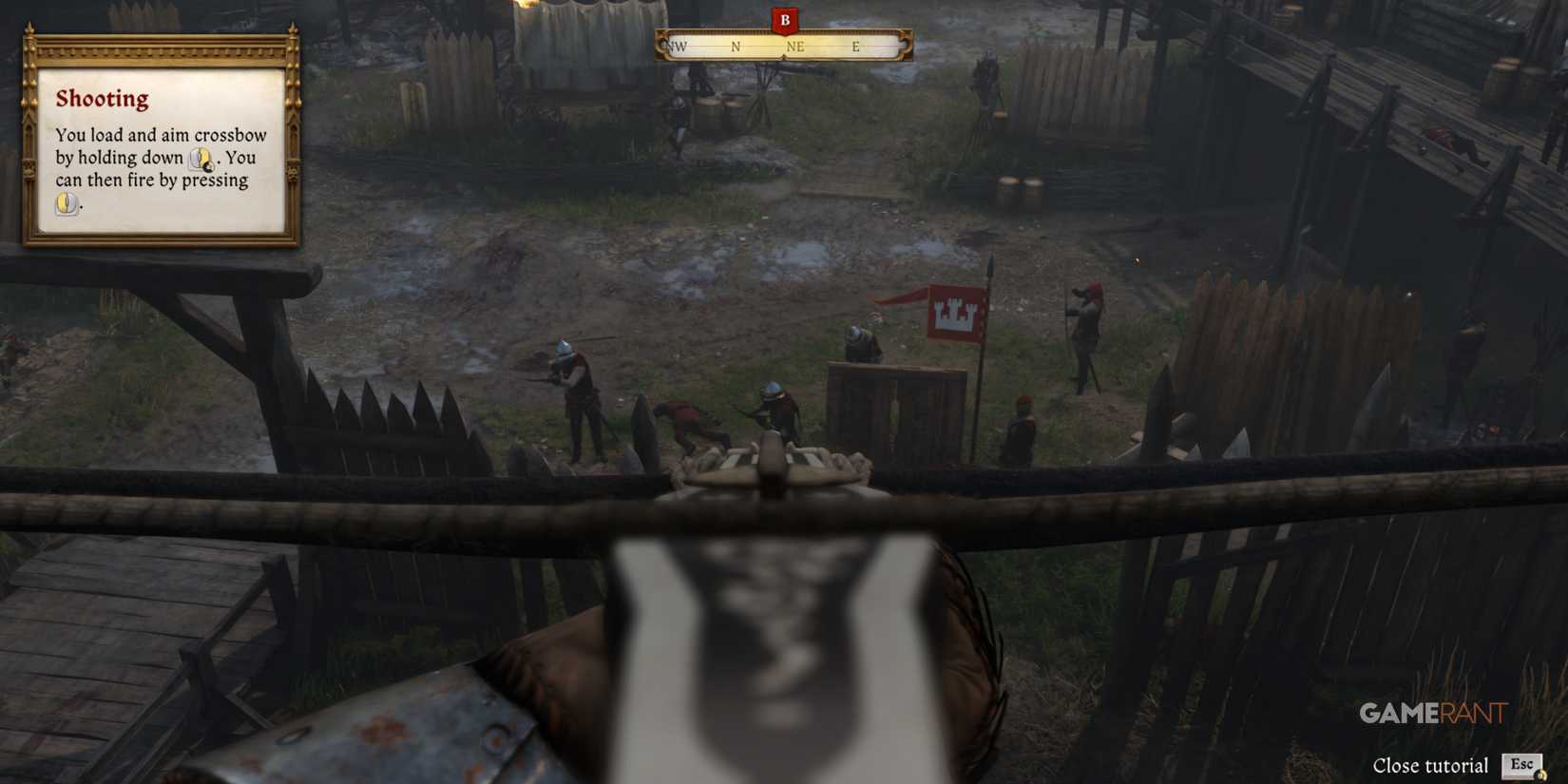 Crossbow aiming mechanics, a new weapon added in Kingdom Come Deliverance 2