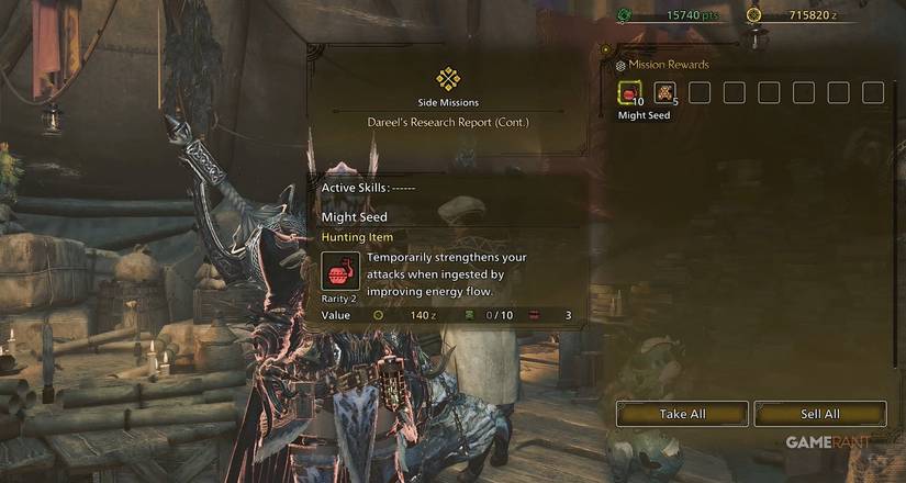 Recompensas da missão