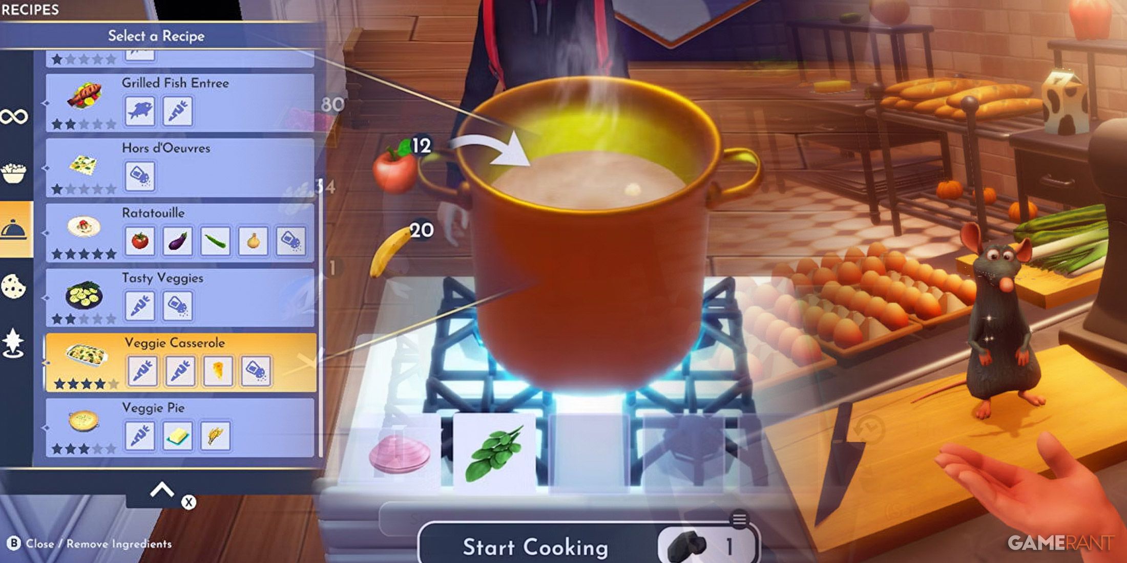 Dreamlight Valley New Cooking Features