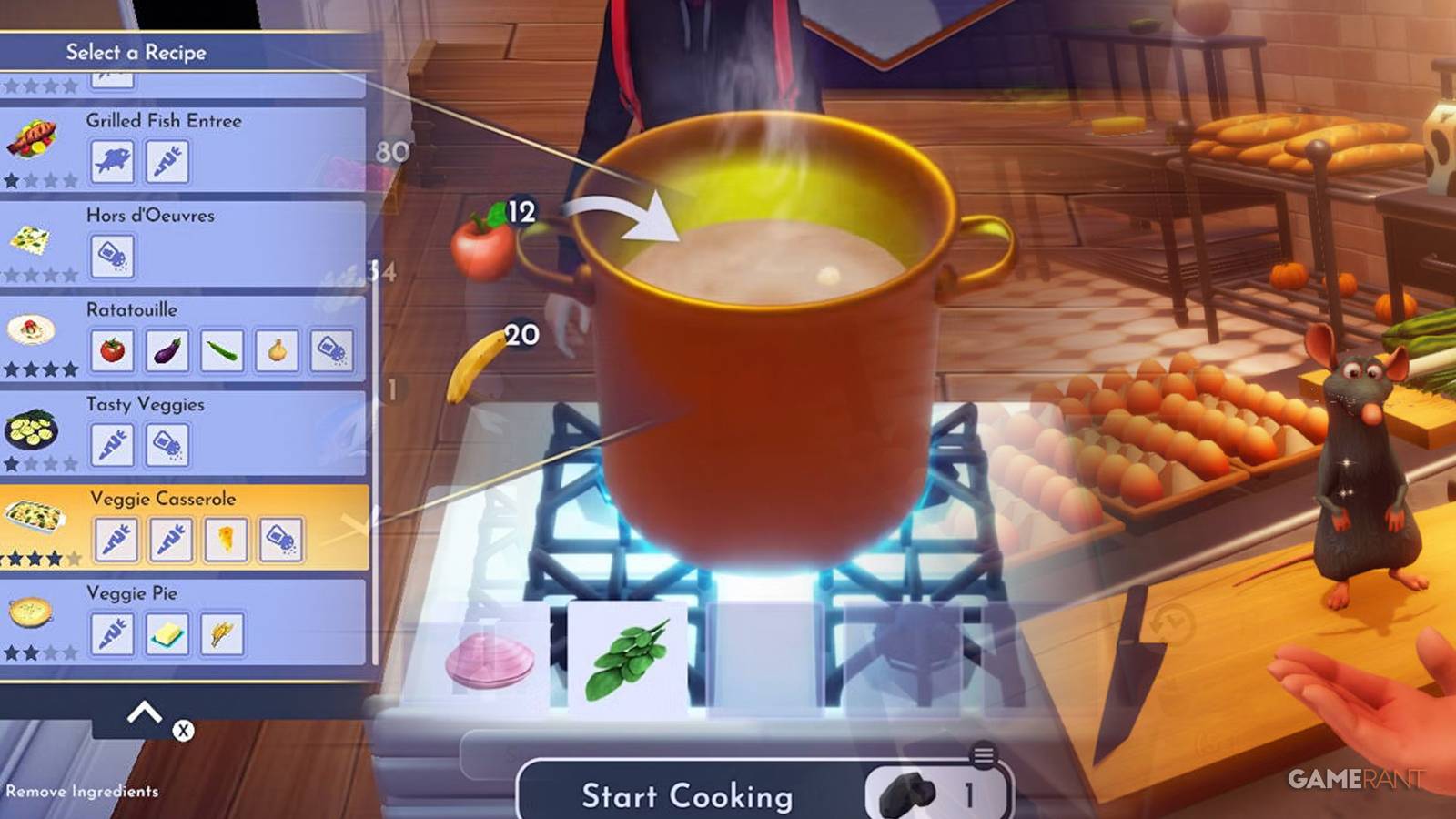 Dreamlight Valley New Cooking Features