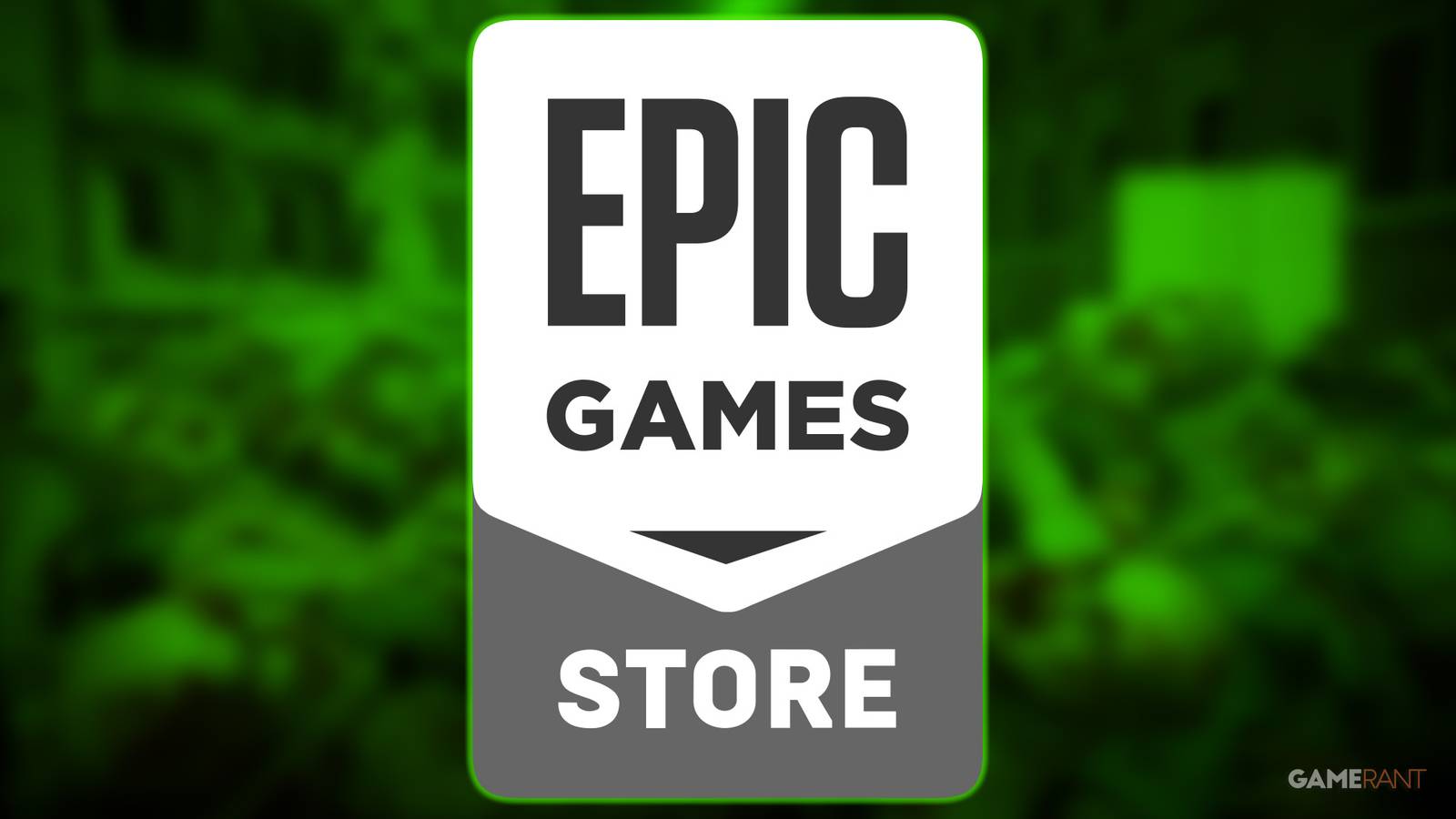 Epic Games Store logo over green-tinted World War Z Aftermath promo gameplay screenshot