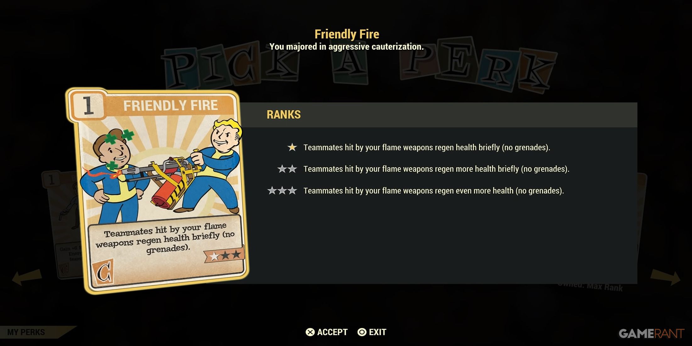 Friendly Fire Perk