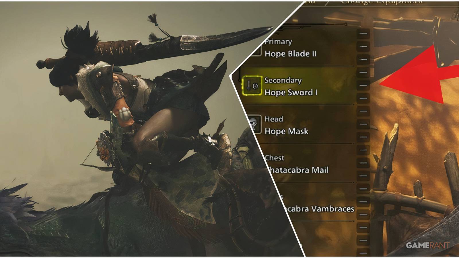 hunter in monster hunterr wilds secondary weapon equipment