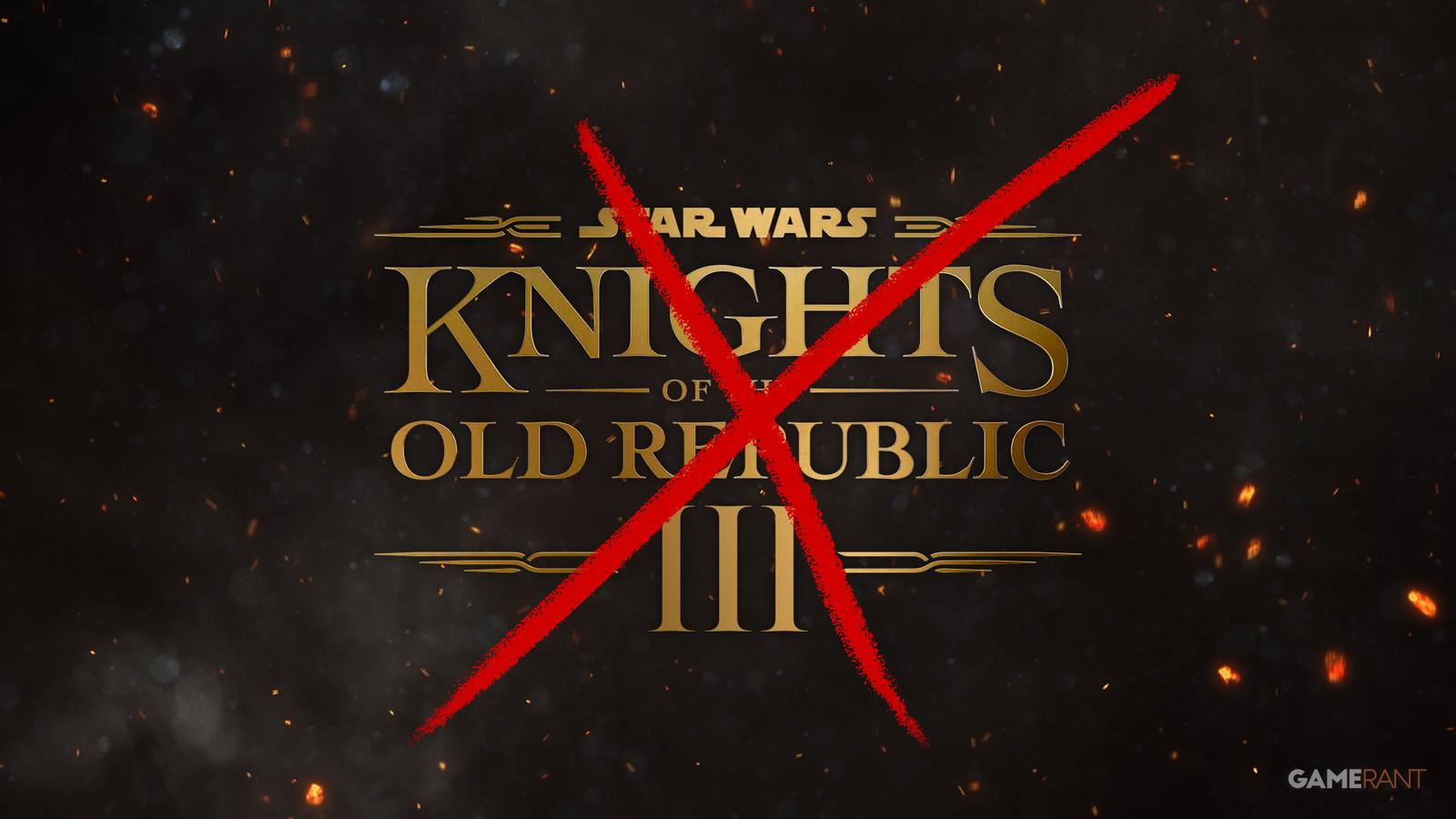 Star Wars Knights of the Old Republic III 3 Crossed Out Logo