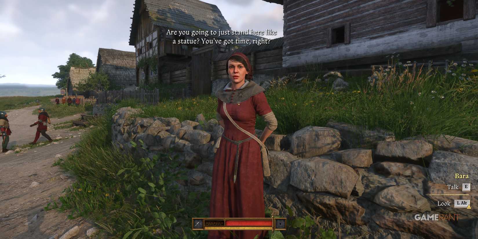 Interact with Bara, a beggar found early in Kingdom Come Deliverance 2, to start your journey