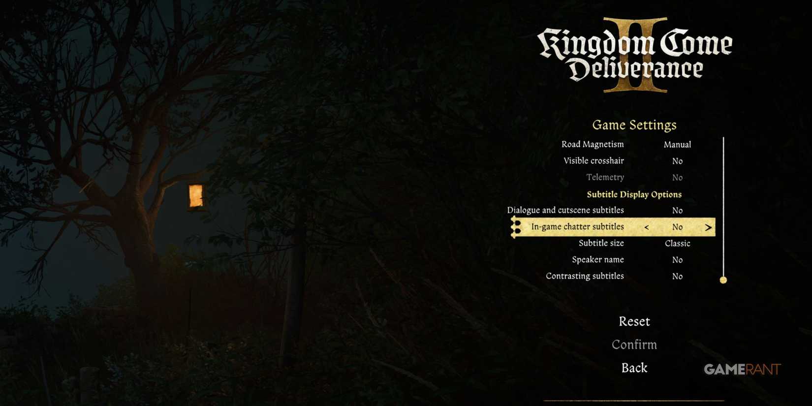 Kingdom Come Deliverance 2 Game Settings