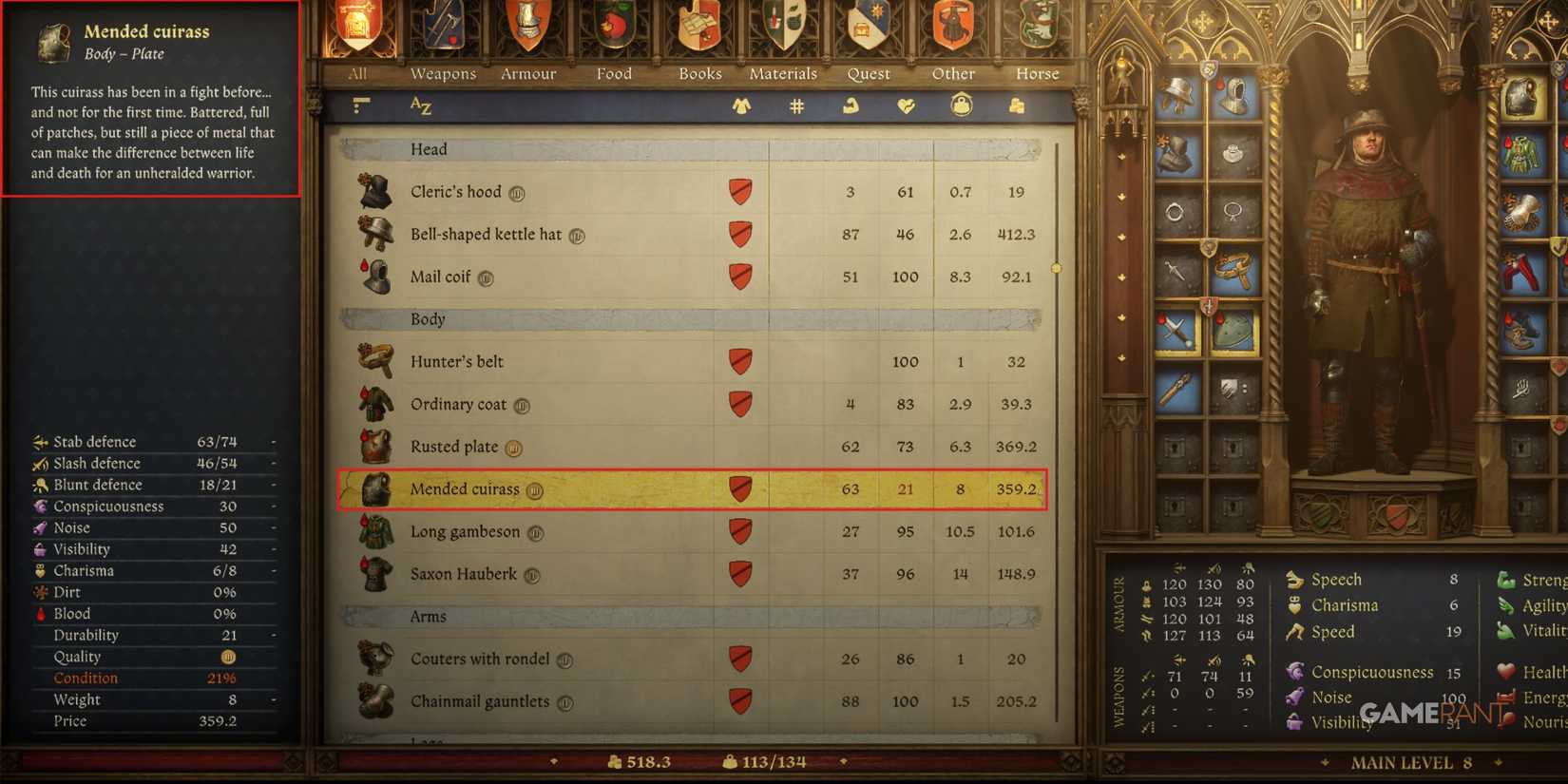 Kingdom Come Deliverance 2 Mended Cuirass