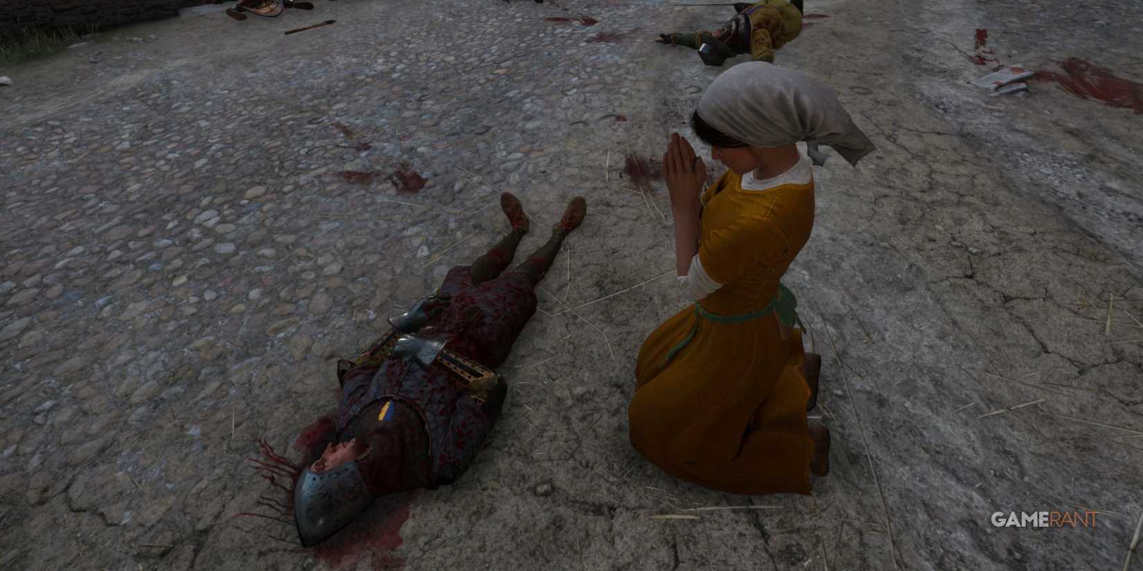 Kingdom Come Deliverance 2 - NPC Praying Over Corpse