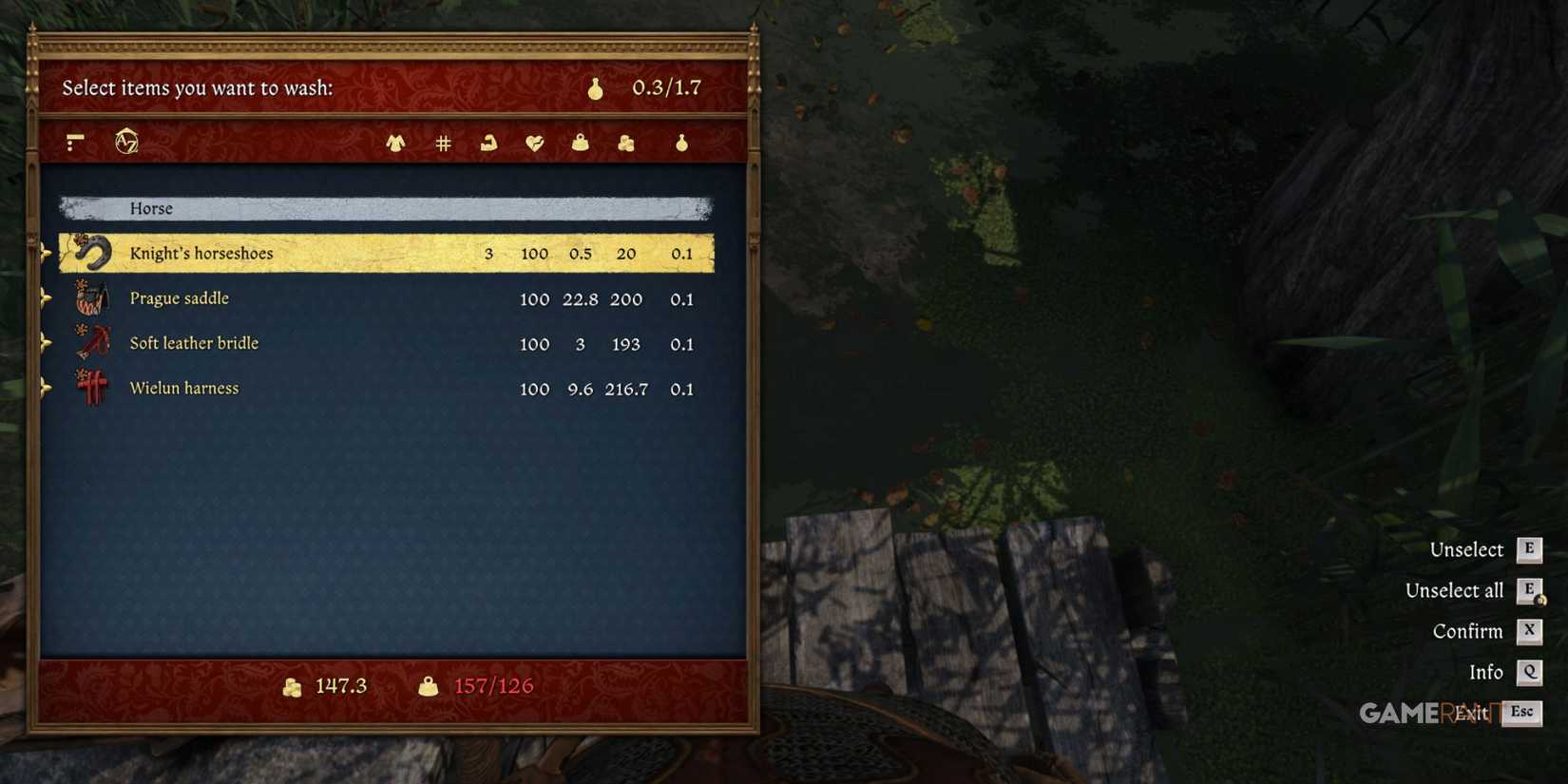 Kingdom Come Deliverance 2 Wash Horse Saddle & Tack