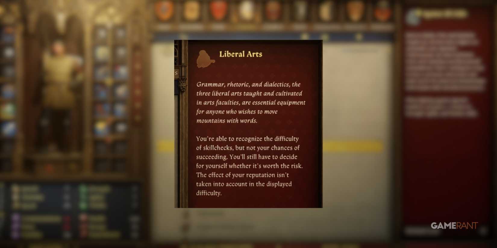 Liberal Arts, one of the best early game perks in Kingdom Come Deliverance 2