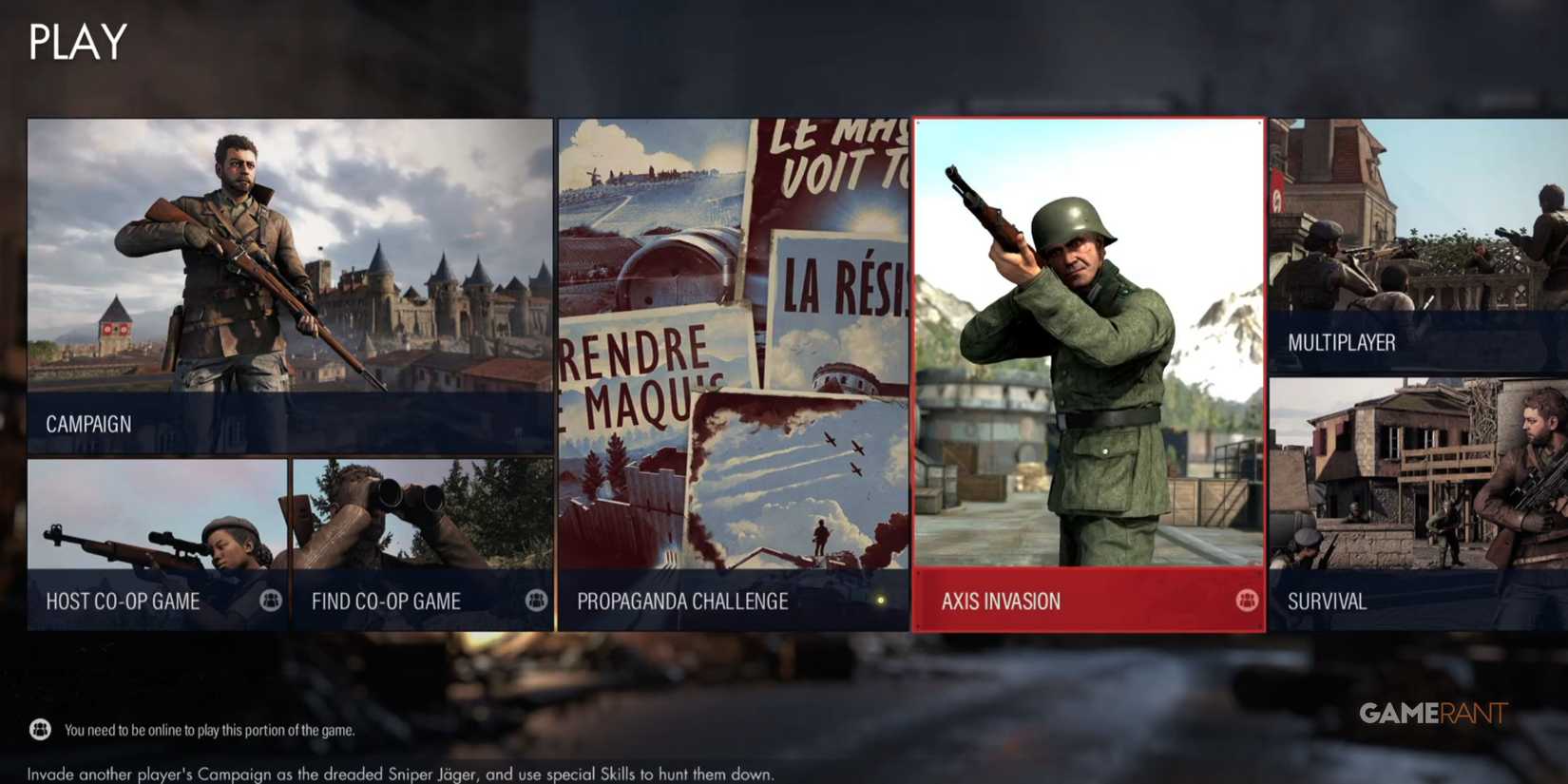 Main menu Sniper Elite_ Resistance Invasion Guide