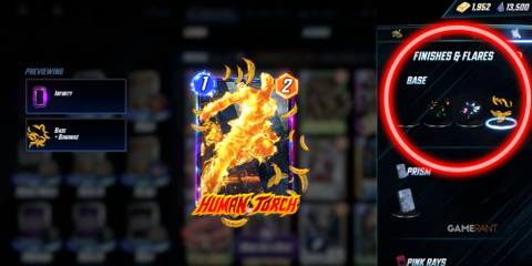 how to equip mastery finish and flares in marvel snap.