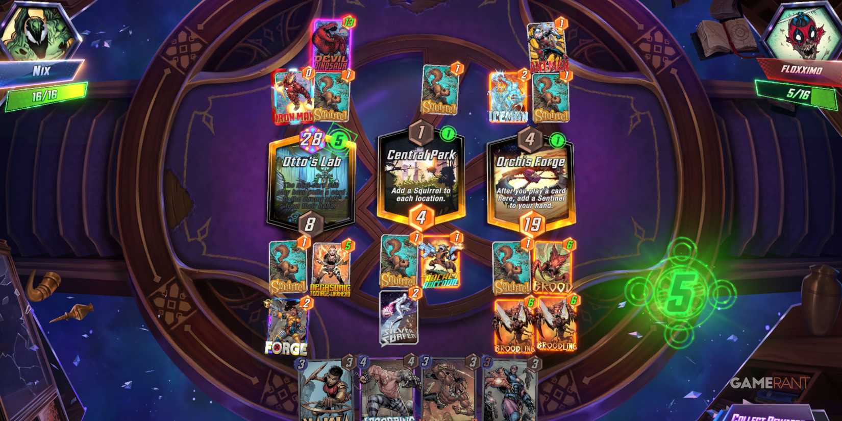 the gameplay of the sanctum showdown mode in marvel snap.