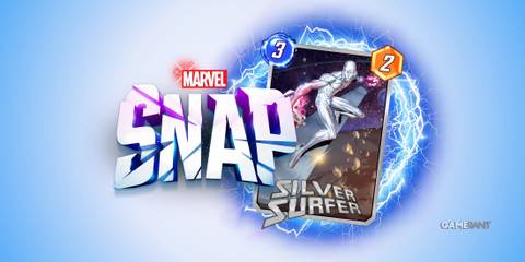 silver surfer card next to marvel snap logo.