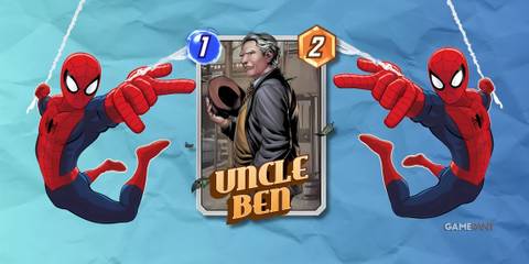uncle ben card and spider-man in marvel snap.