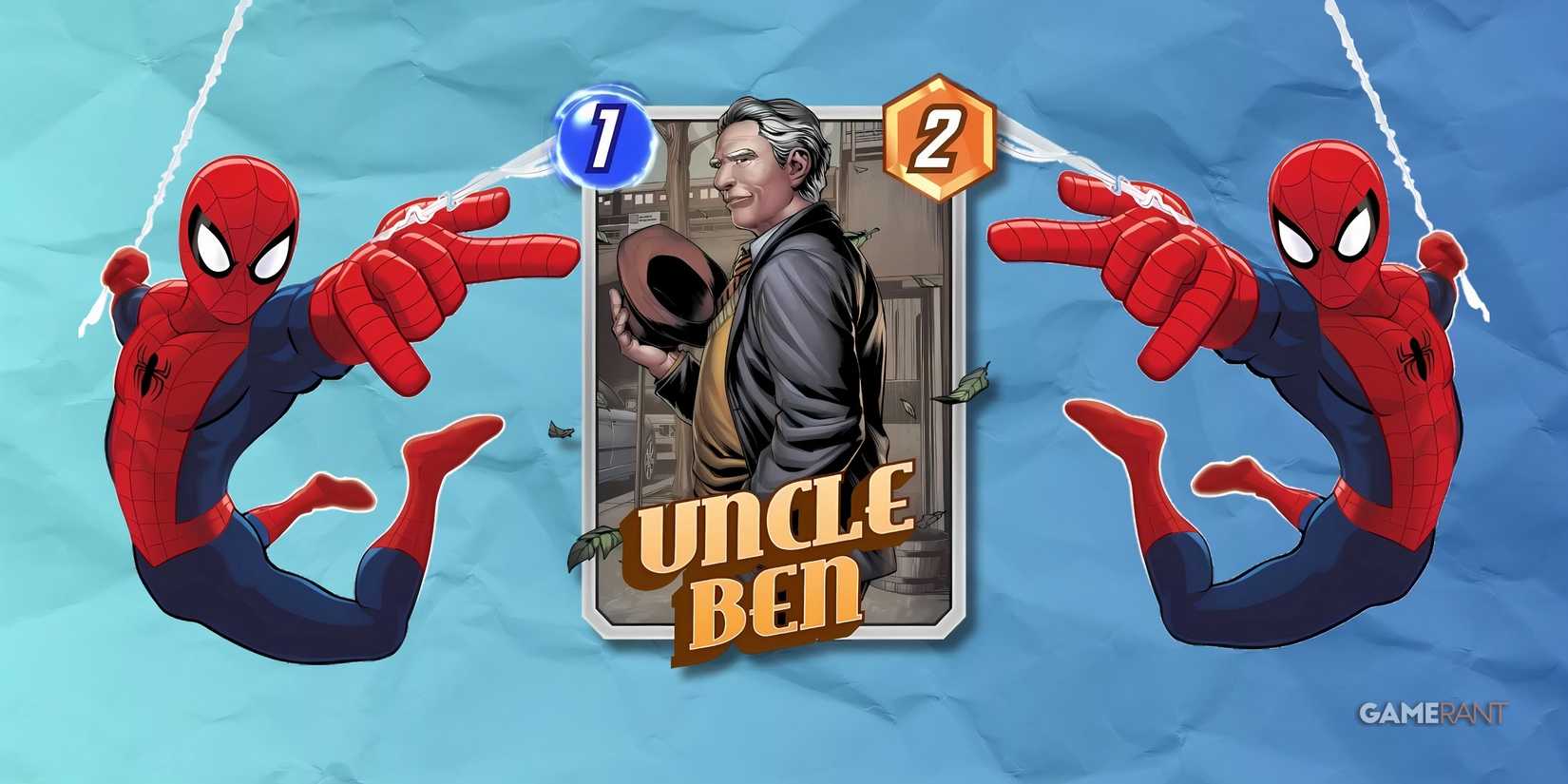 uncle ben card and spider-man in marvel snap.