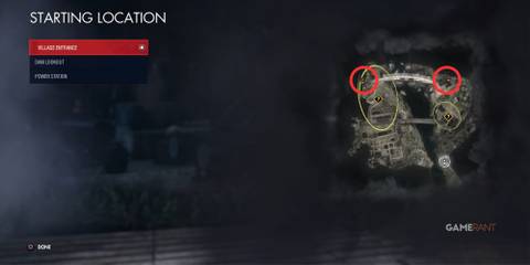 Mission 4 Sniper Elite Resistance All Starting Locations