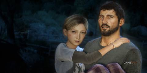 8 Games That Depict Broken Families Joel Carries his daughter