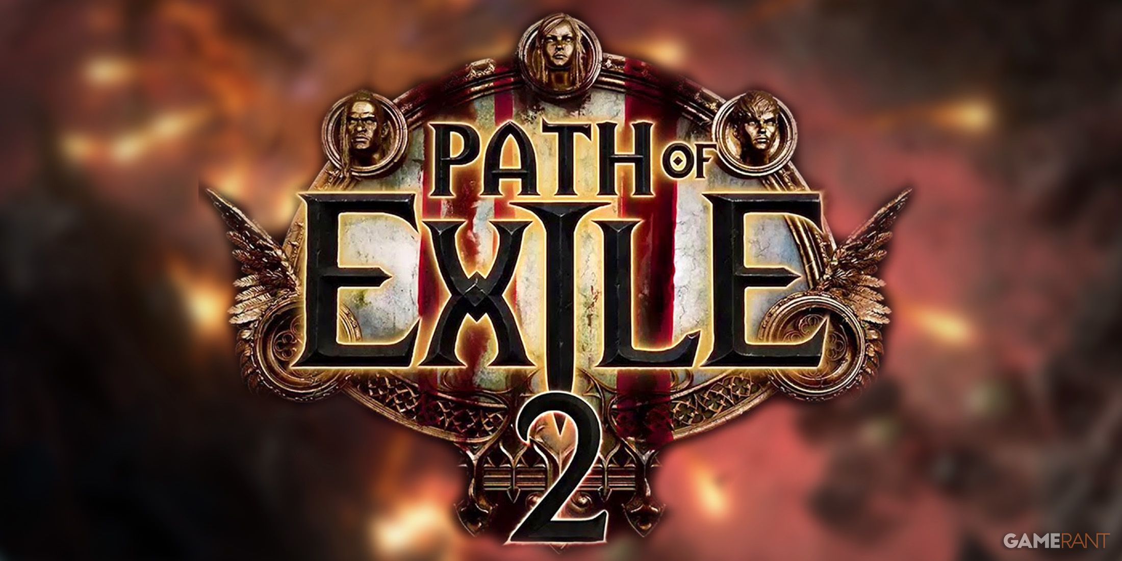 Path of Exile 2 logo over blurred gameplay screenshot