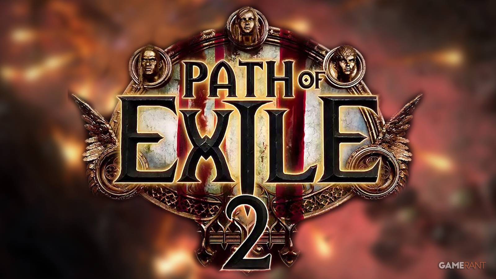 Path of Exile 2 logo over blurred gameplay screenshot