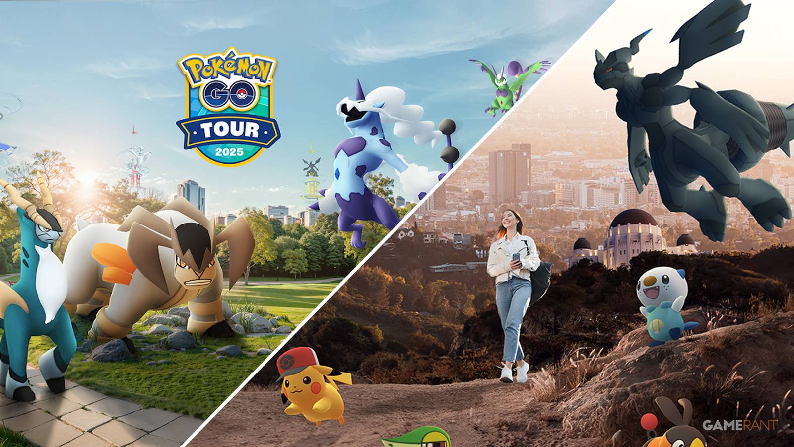 Pokemon GO: Tour Unova official art two-image collage