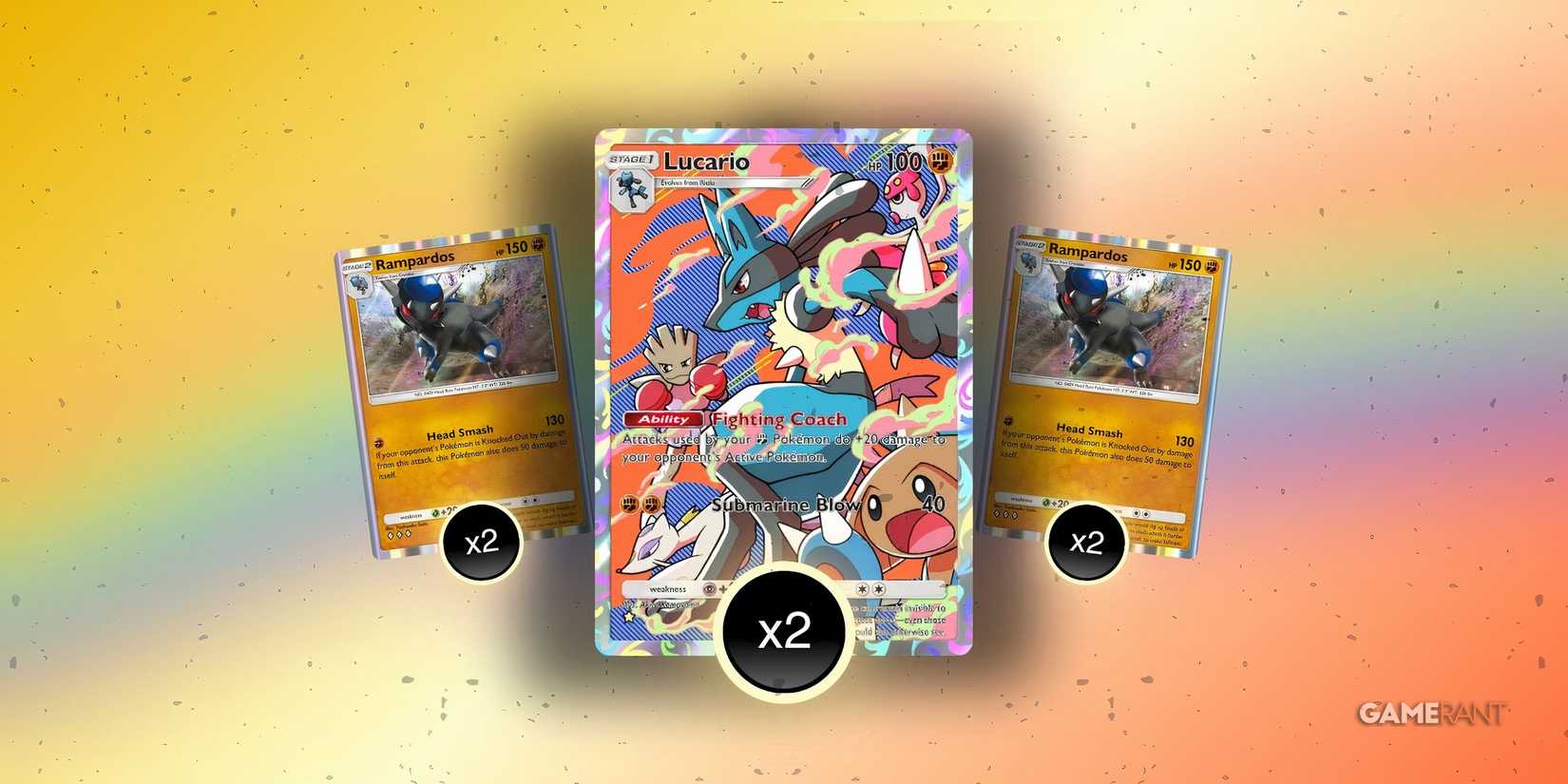 lucario and rampardos deck in pokemon pocket.
