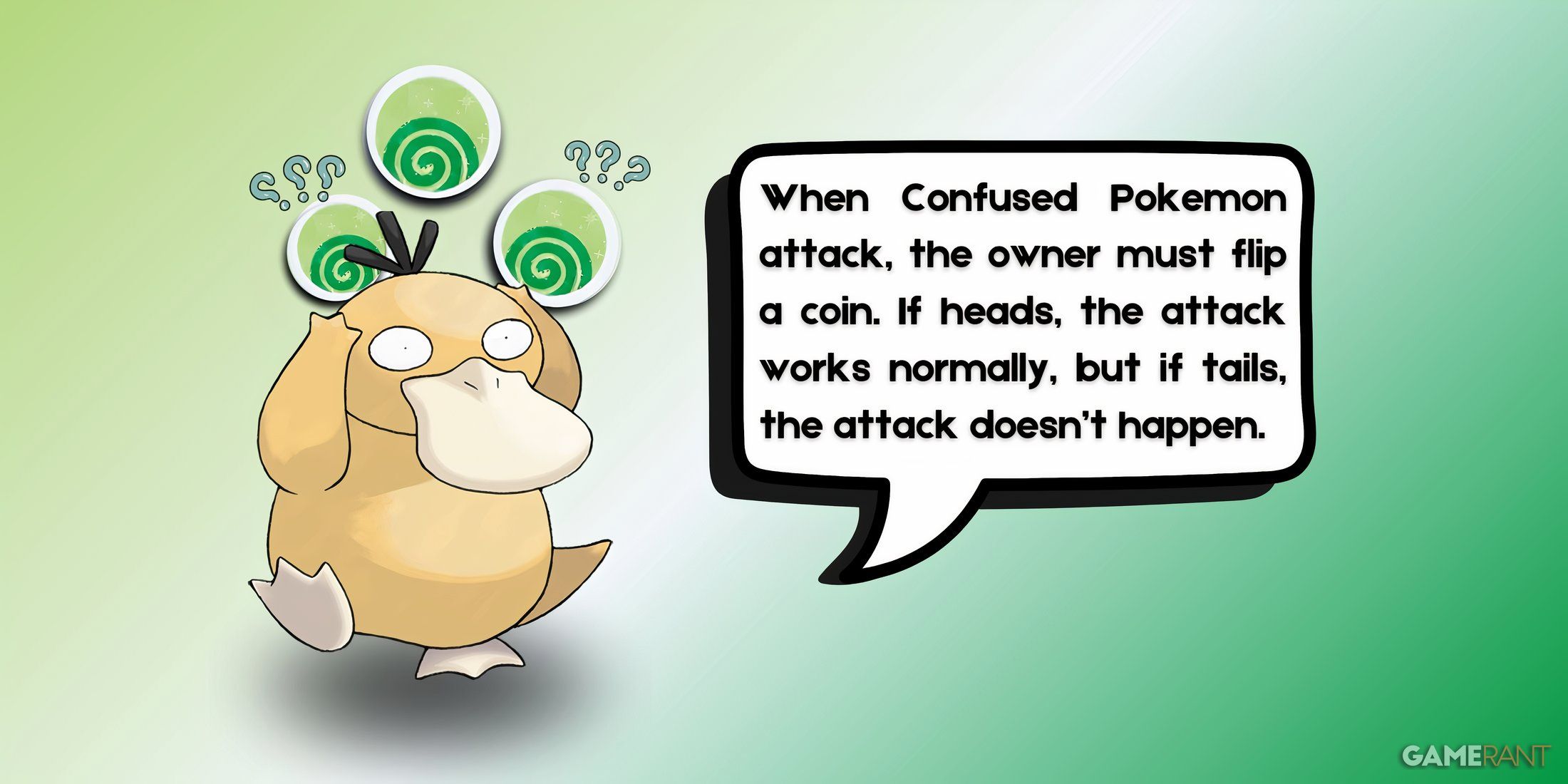 the description of confusion special condition in pokemon pocket.