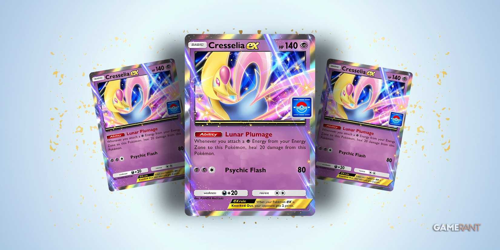 the cresselia ex card in pokemon pocket.