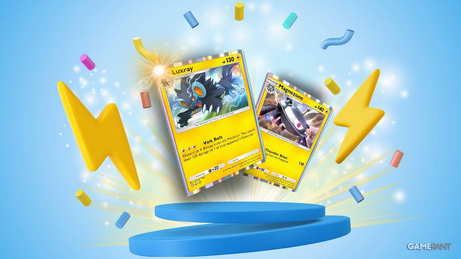 two lightning pokemon from space-time smackdown set in pokemon tcg pocket.