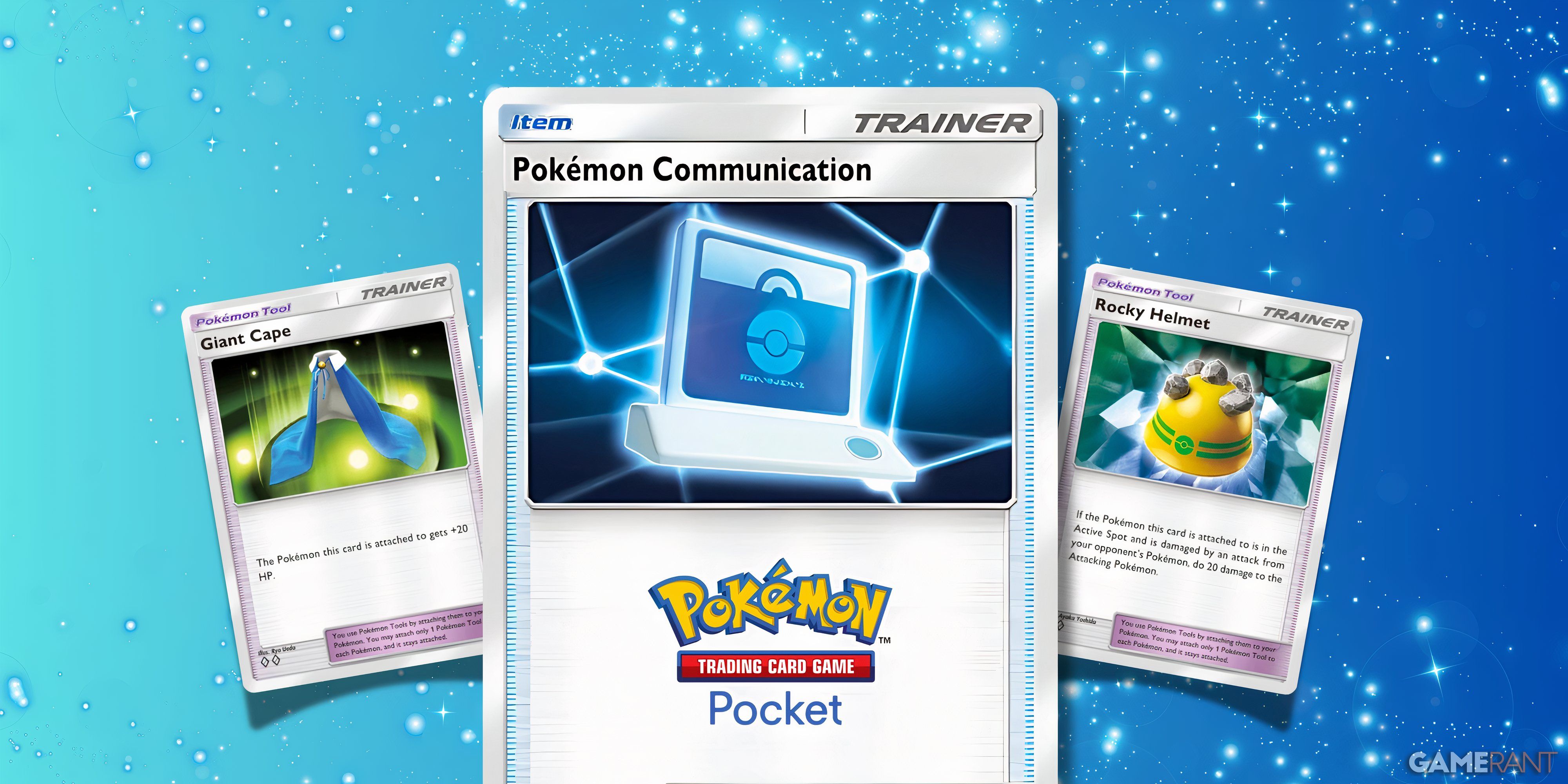 tool and item cards from pokemon pocket space-time smackdown set.