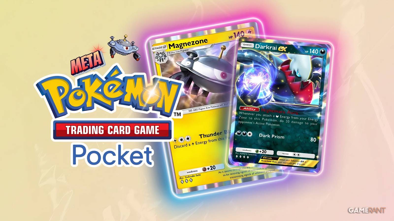 magnezone and darkrai ex in pokemon tcg pocket.