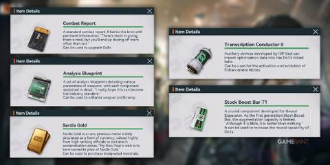 Resources in Girls’ Frontline 2: Exilium