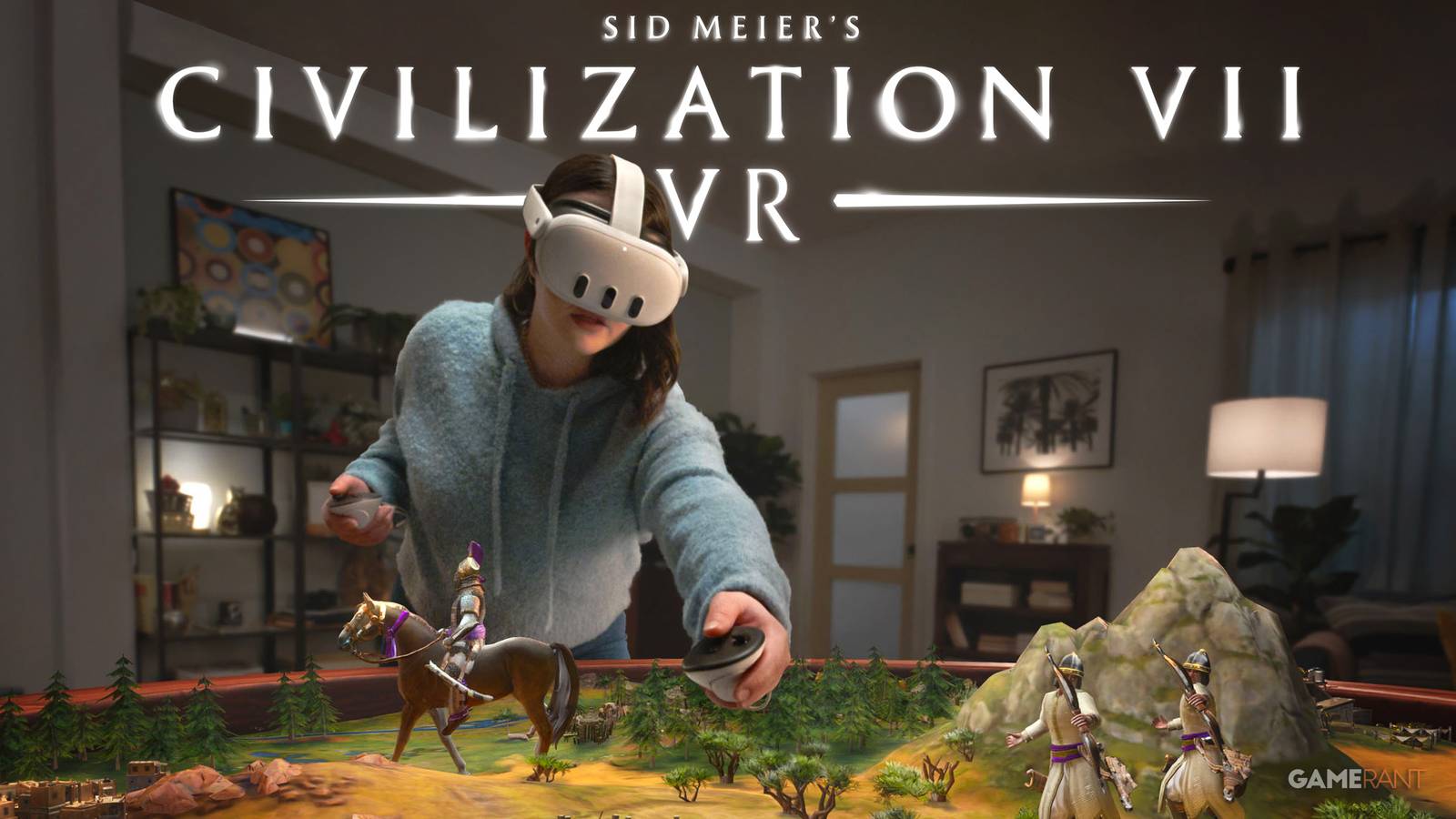 Sid Meier's Civilization 7 VR promo image with white game logo 2x1 composite