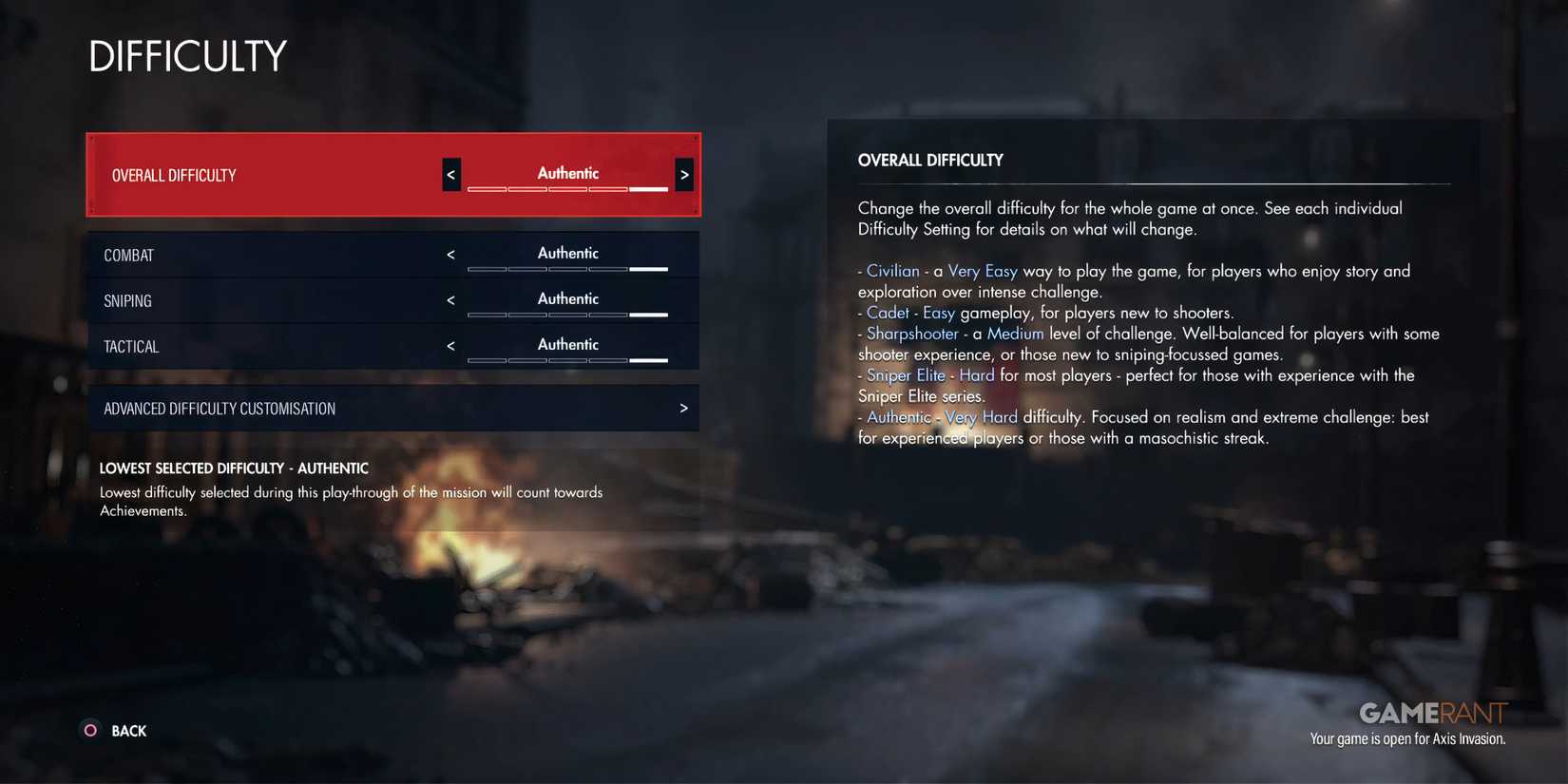 Sniper Elite_ Resistance Authentic difficulty