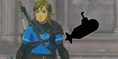 the legend of zelda tears of the kingdom players builds a submarine with zonai tech