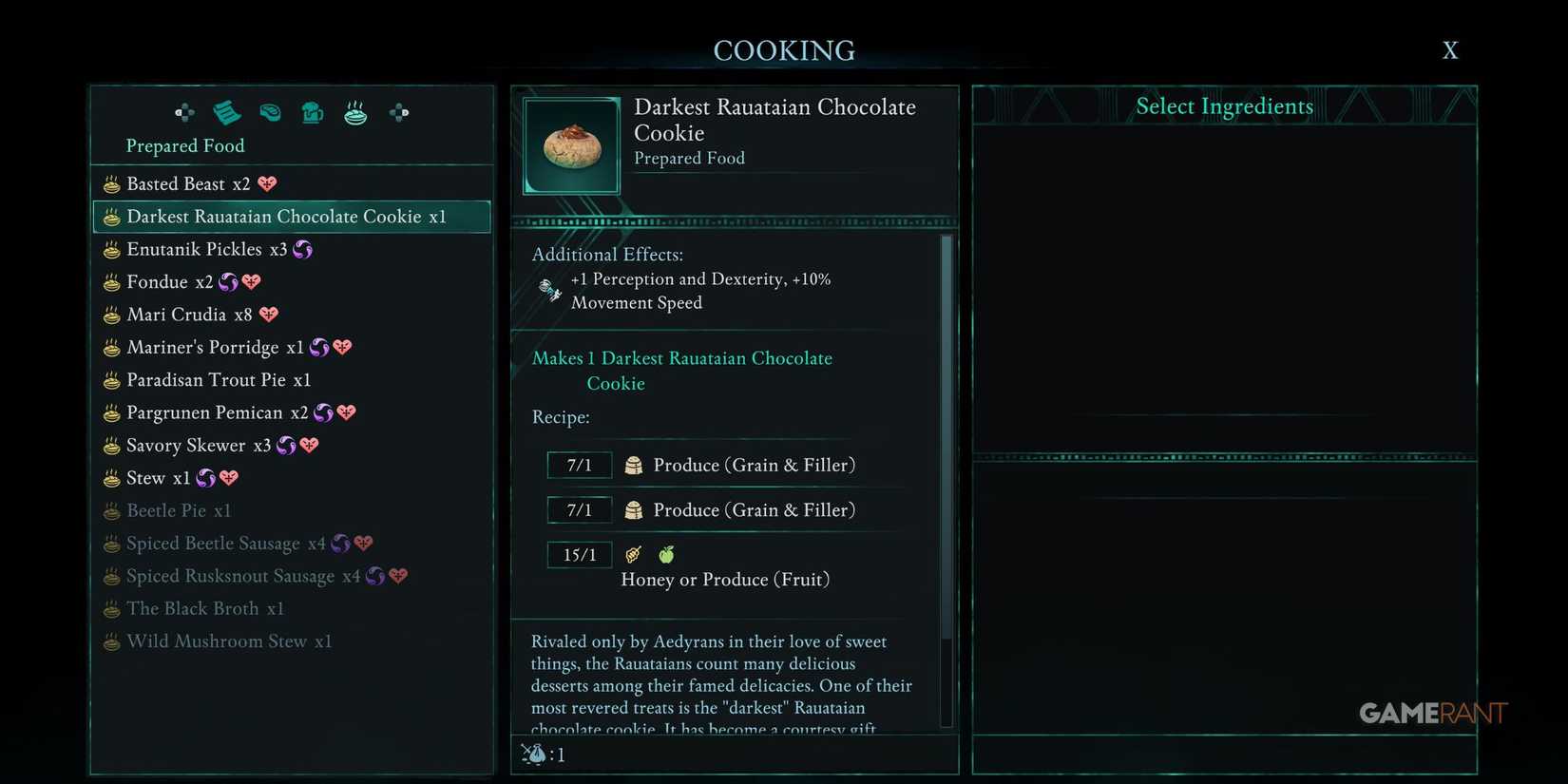 Darkest Rauataian Cookies recipe in Avowed