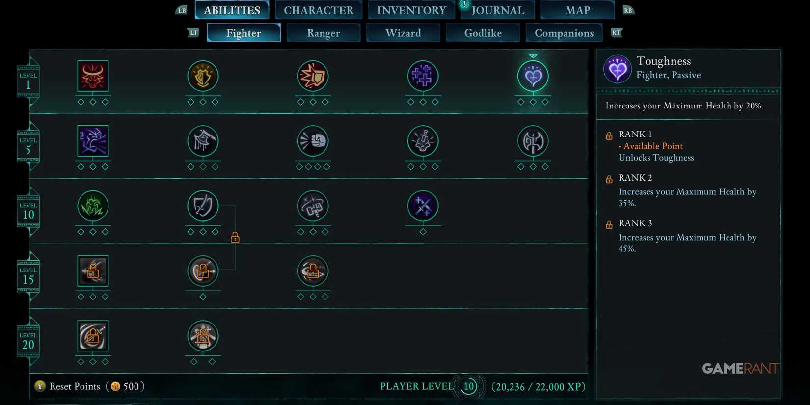 Toughness Fighter passive skill in Avowed