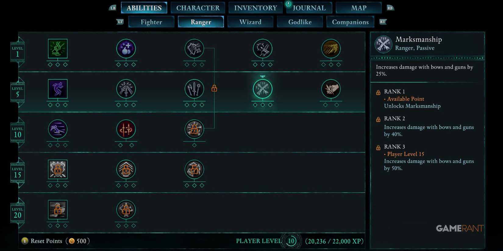 Marksmanship Ranger passive in Avowed