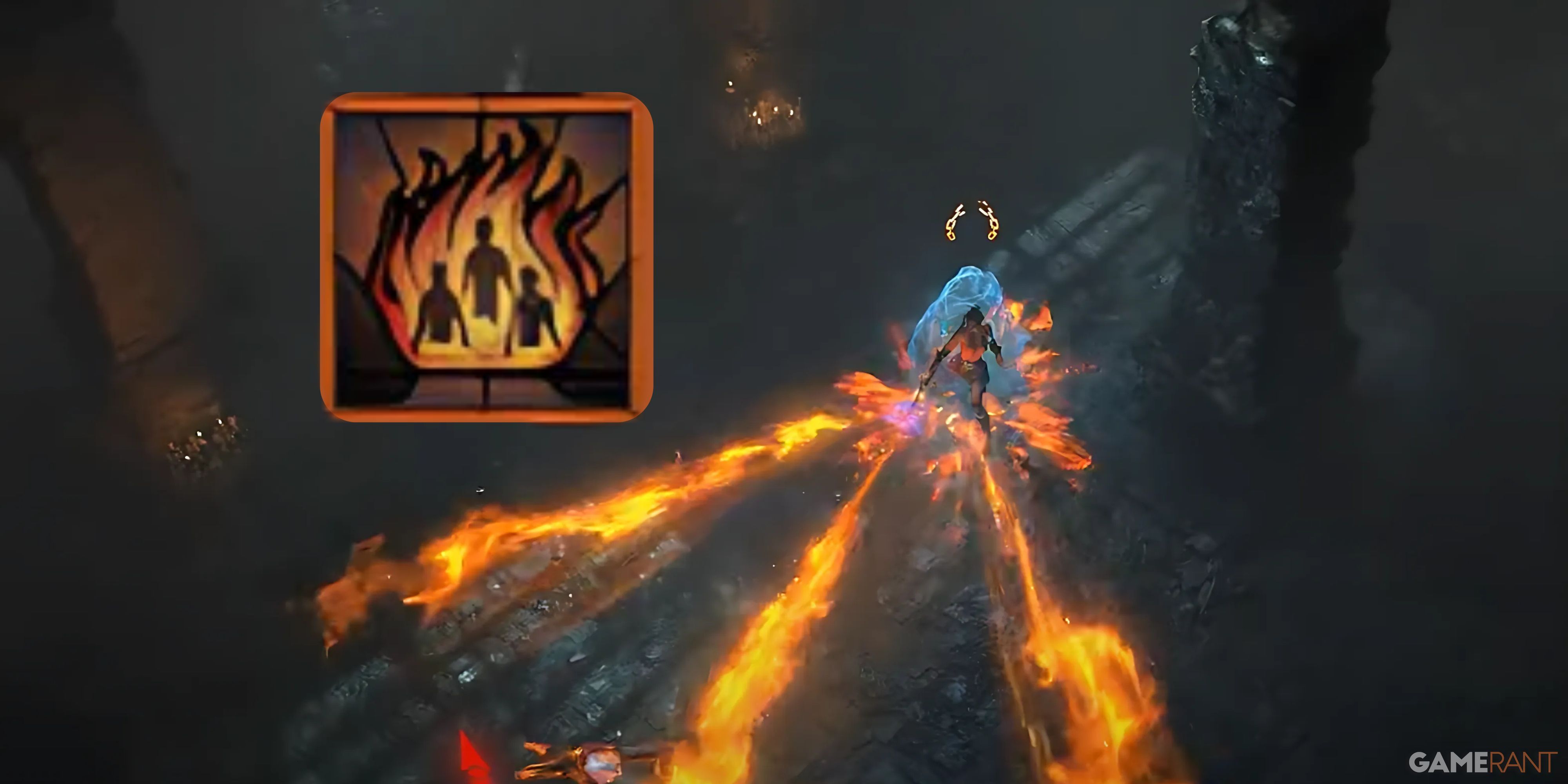 An image of the Incinerate Sorcerer using Incinerate