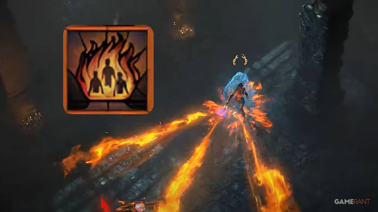 An image of the Incinerate Sorcerer using Incinerate