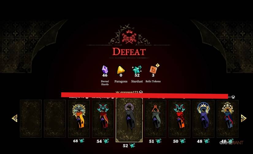 33 immortals player death screen