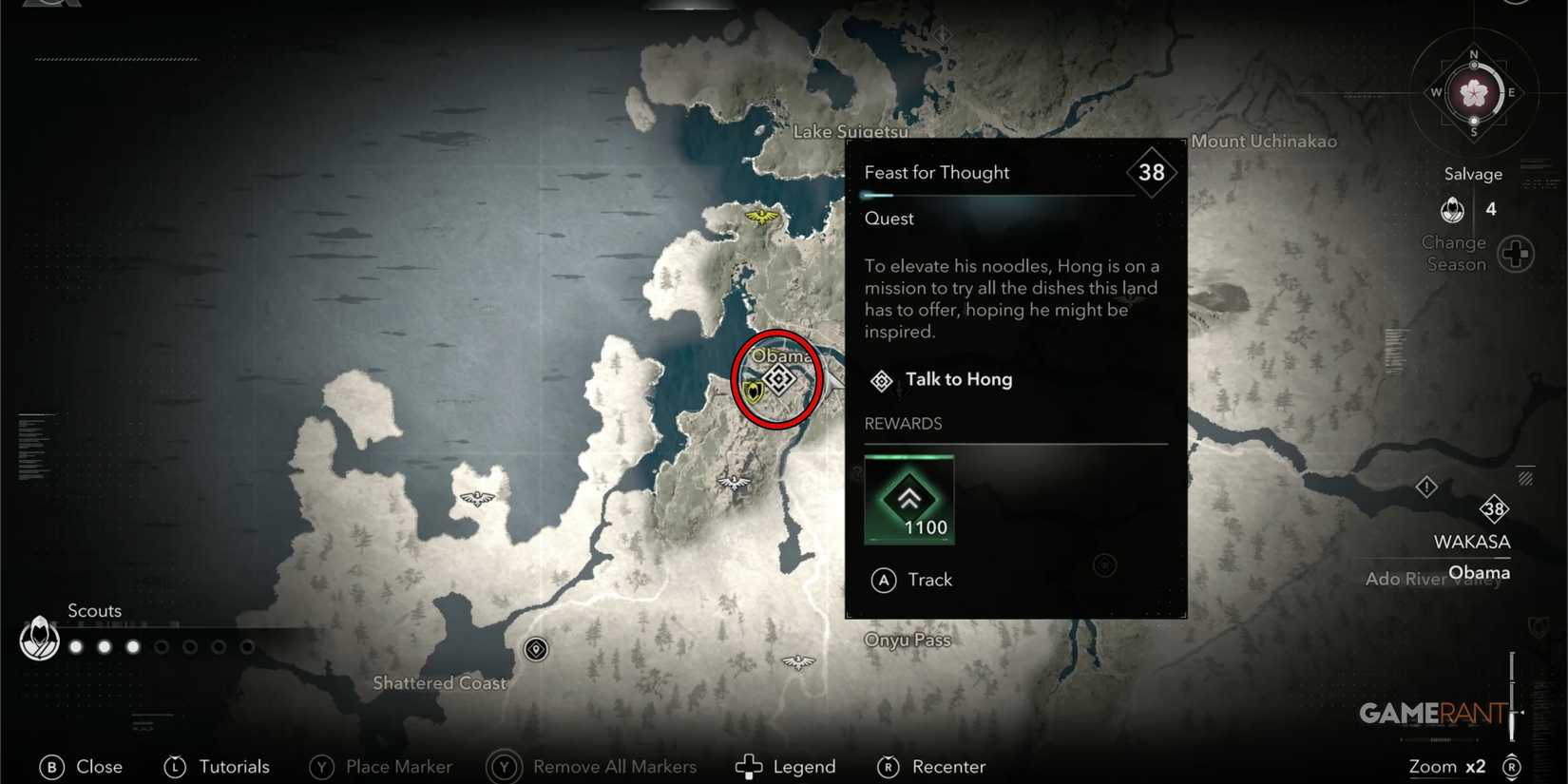 Como iniciar a missão "Festa do Pensamento"