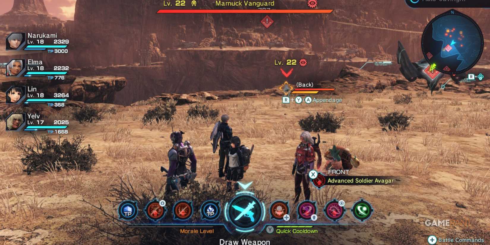 Battling high-level enemies yields greater XP in Xenoblade Chronicles X Definitive Edition