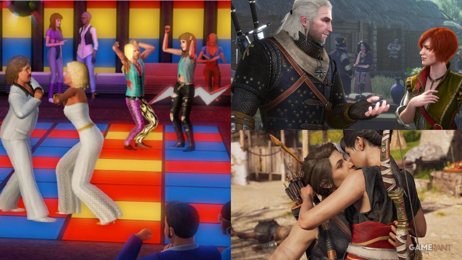 The Sims 3, The Witcher 3, Assassin's Creed Odyssey