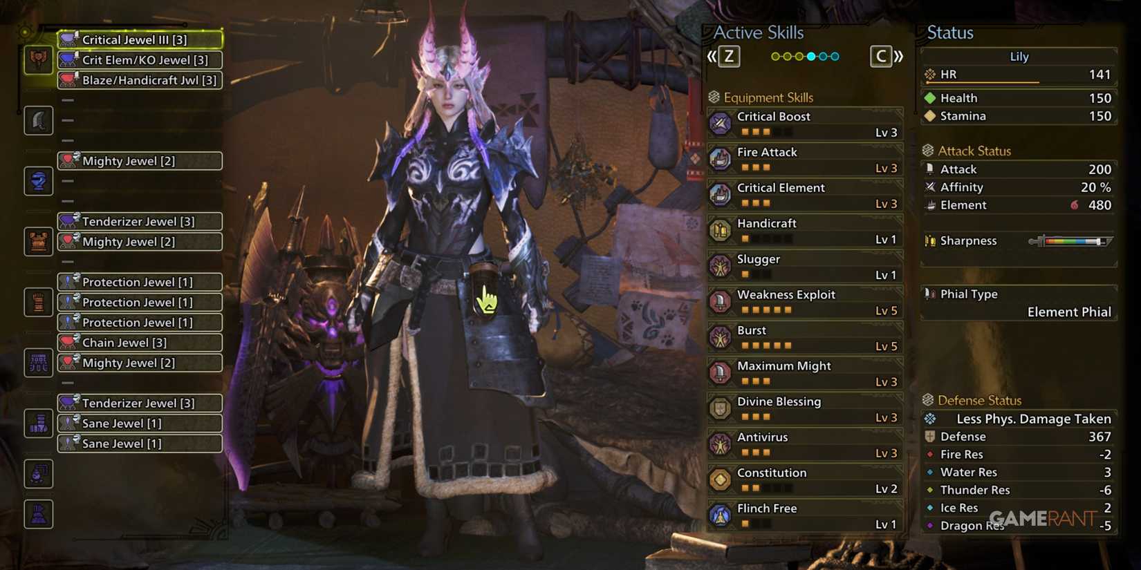 Charge Blade elemental build in monster hunter wilds