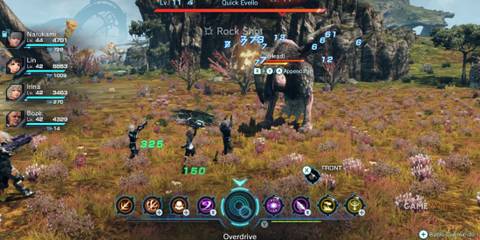 Combat against Quick Evello using Lin, Irina, and Boze, a top debuff-focused team in Xenoblade Chronicles X