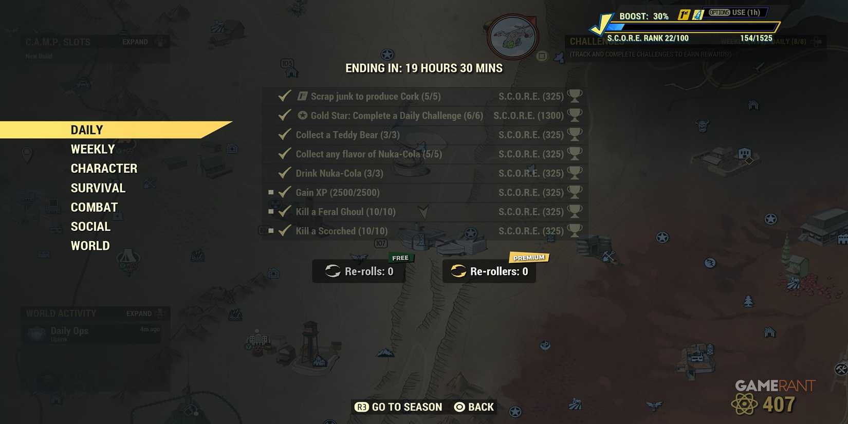 Daily Challenges In Fallout 76