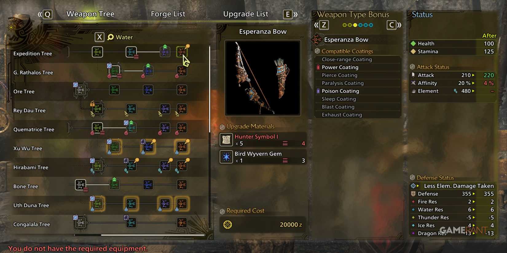 Esperanza Bow, one of the best bows in MH Wilds